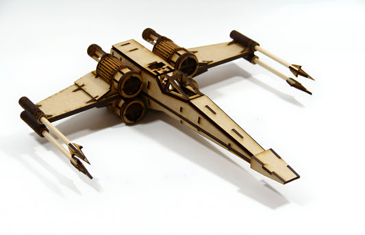 DIY 3D Wooden Spacecraft Puzzle Kit – Set of 4 | 3mm MDF Laser Cut | Self-Assembly Model Set