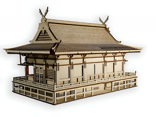DIY Traditional Japanese Shrine Model Kit – Laser-Cut Precision Wooden Craft