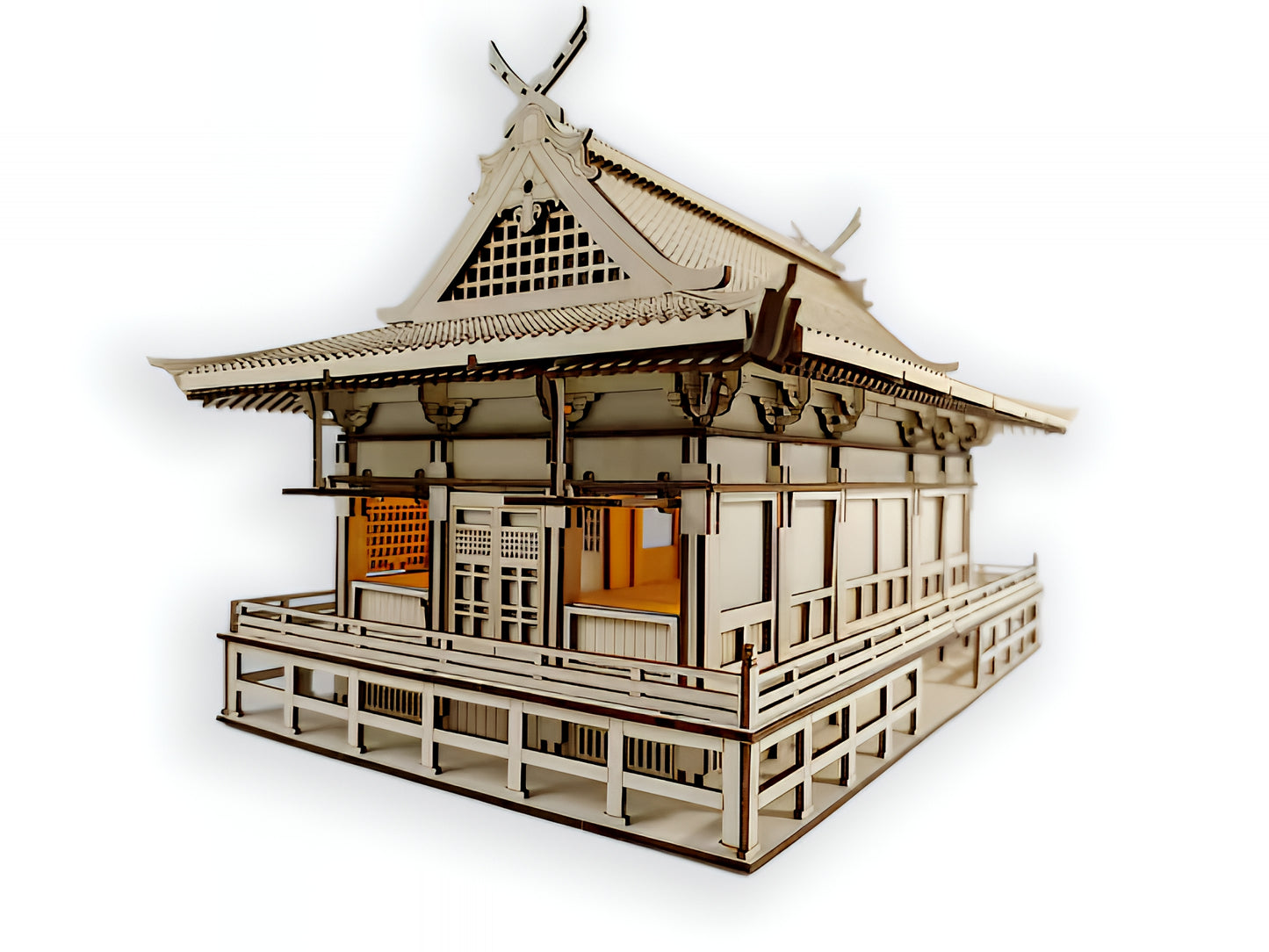 DIY Traditional Japanese Shrine Model Kit – Laser-Cut Precision Wooden Craft