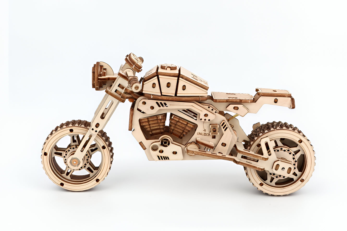 DIY Wooden Racing Motorcycle – 3D Puzzle Kit | Laser-Cut Craft Model