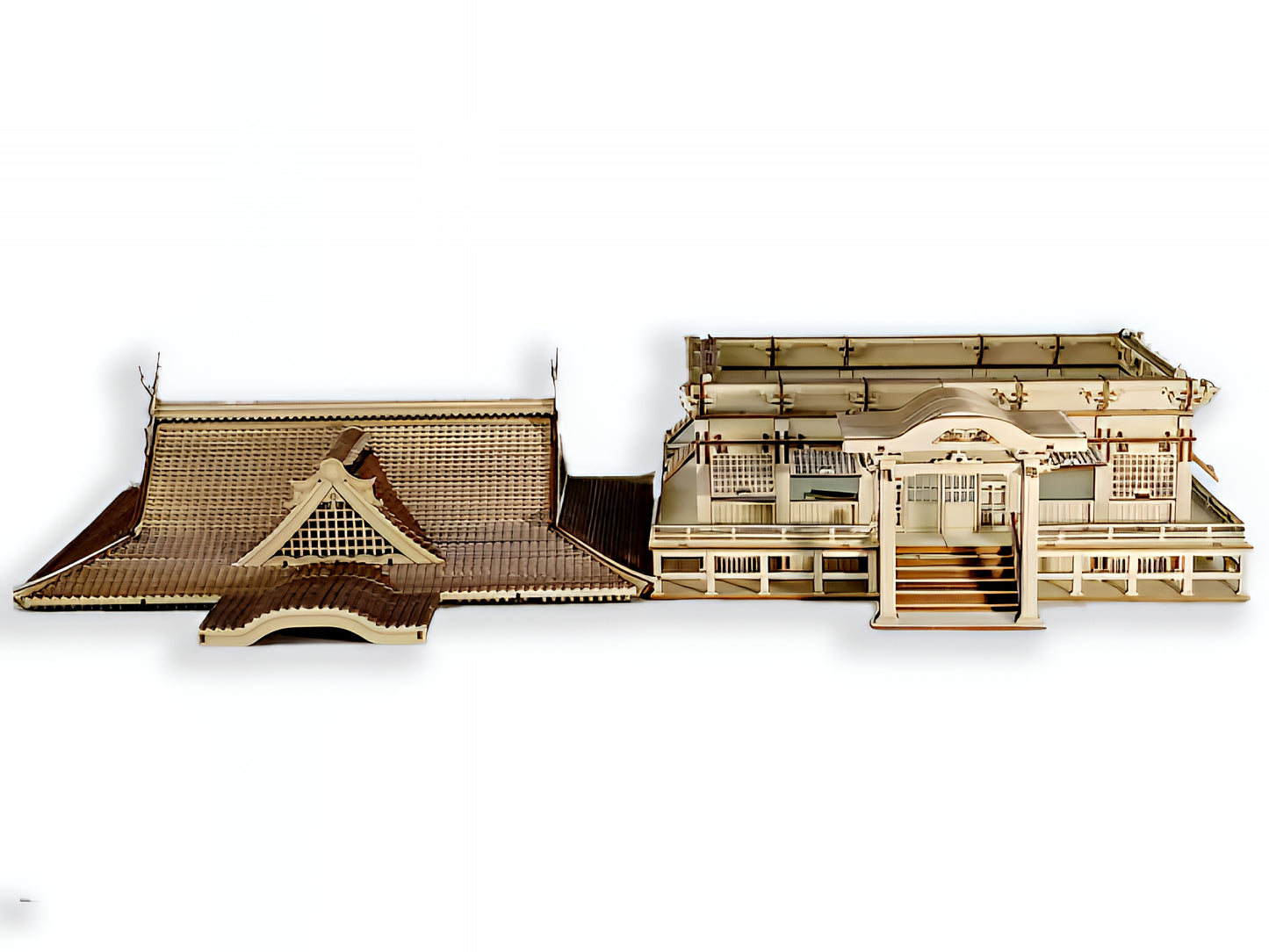 DIY Traditional Japanese Shrine Model Kit – Laser-Cut Precision Wooden Craft