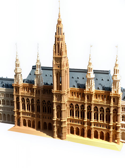 DIY Vienna Gothic City Hall Model Kit – Iconic Landmark 3D Wooden Puzzle