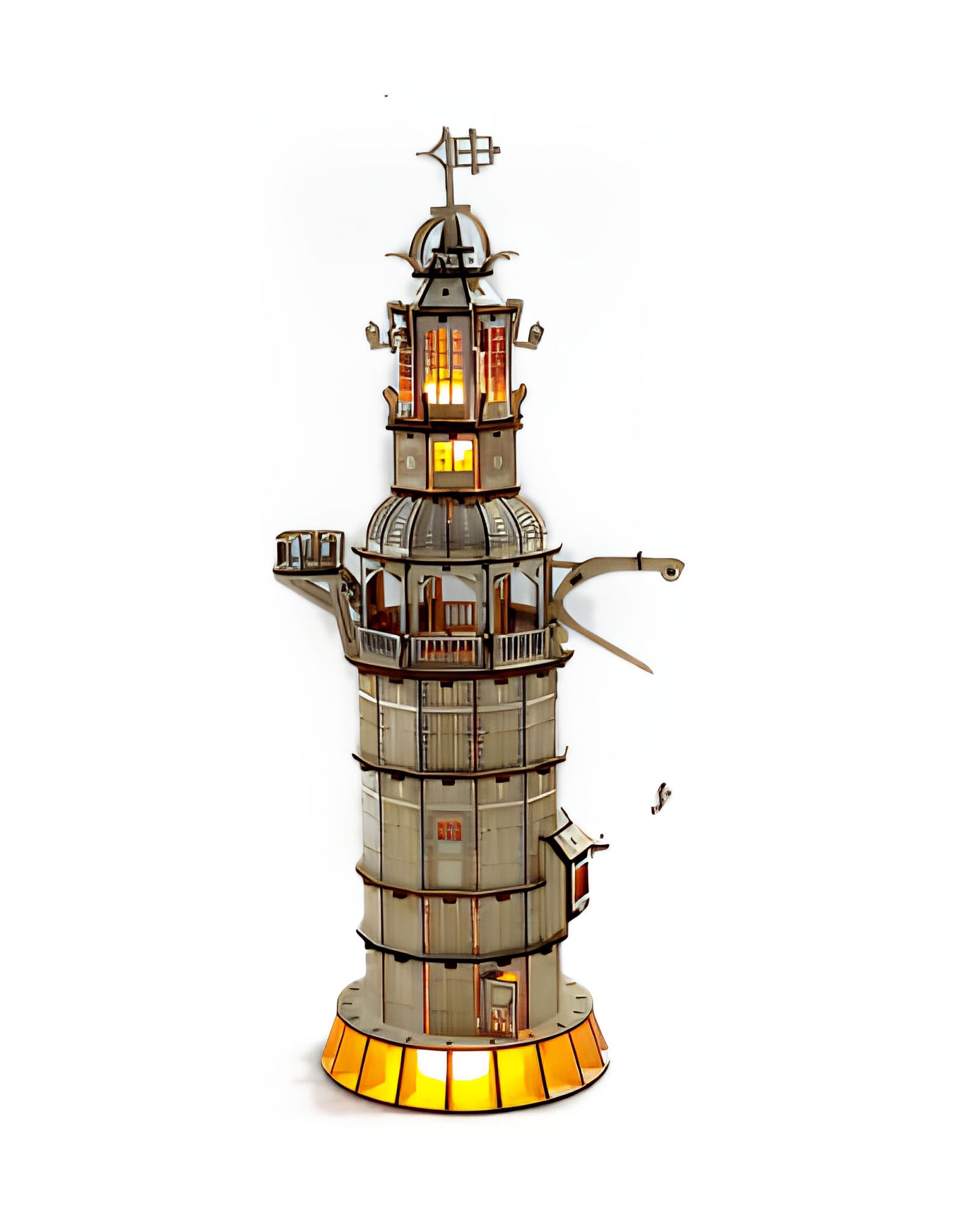 DIY Eddystone Lighthouse Model Kit – 3D Laser-Cut Wooden Puzzle