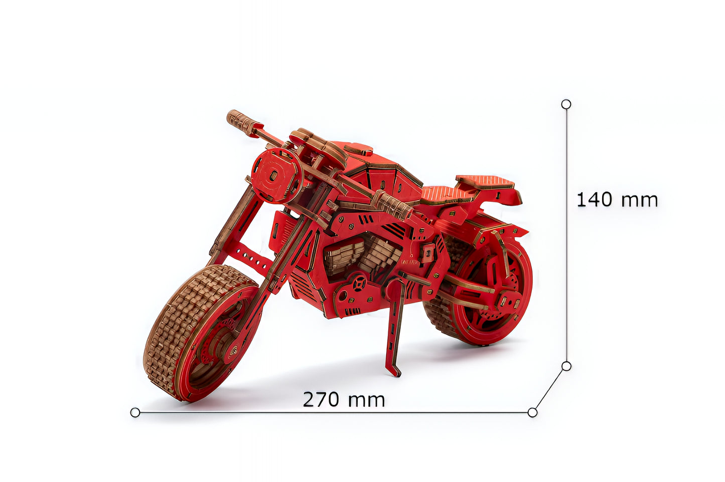 DIY Wooden Racing Motorcycle – 3D Puzzle Kit | Laser-Cut Craft Model