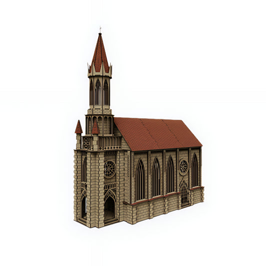 DIY Gothic Church Architecture Puzzle – Intricate 3D Wooden Model Kit