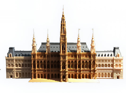DIY Vienna Gothic City Hall Model Kit – Iconic Landmark 3D Wooden Puzzle