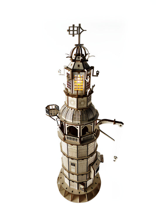 DIY Eddystone Lighthouse Model Kit – 3D Laser-Cut Wooden Puzzle