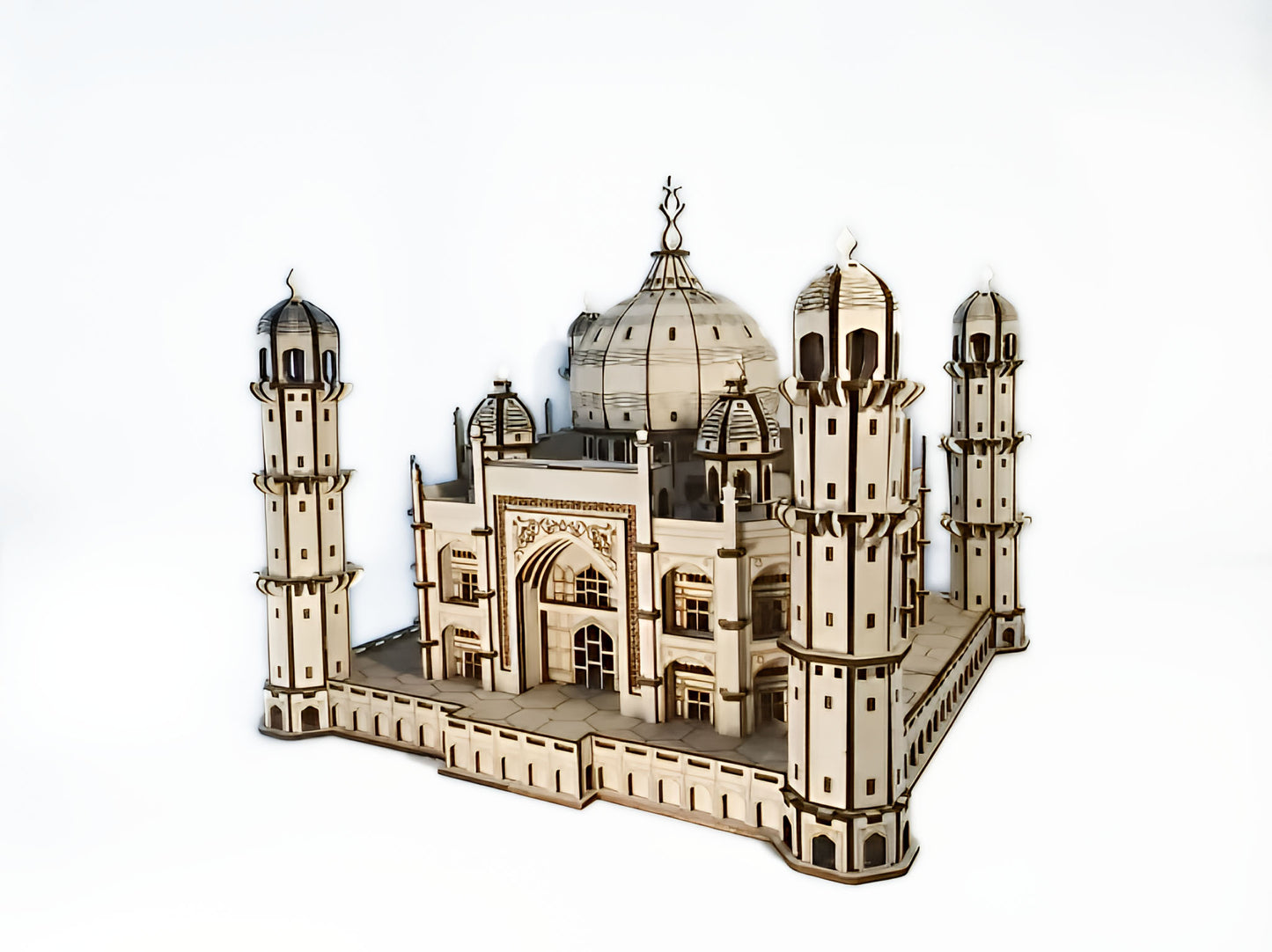 Taj Mahal 3D Wooden Puzzle – DIY Laser-Cut Architectural Model Kit