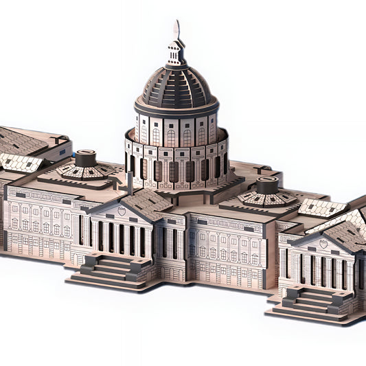 DIY Parliament Building Model Kit – Laser-Cut Wooden Architecture Puzzle